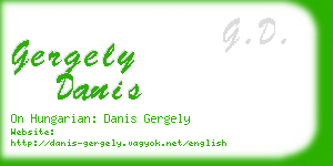 gergely danis business card